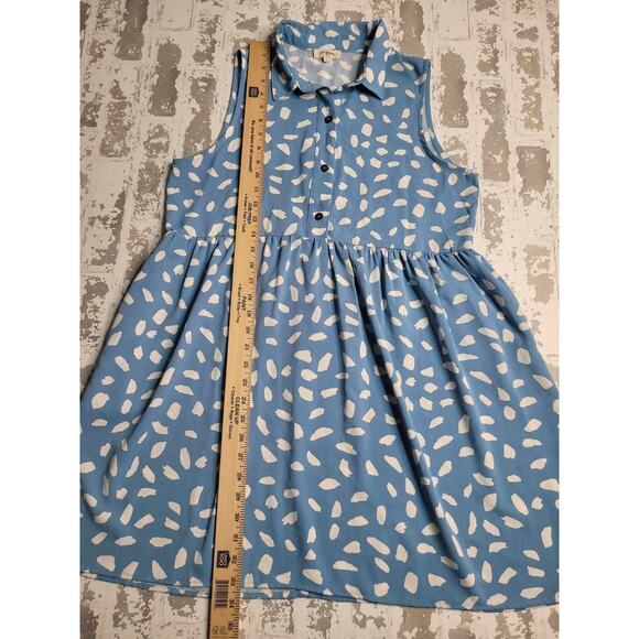 2642 Umgee‎ Blue/White Sleeveless Dress Women's Medium - Picture 5 of 7